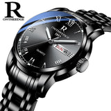 Woman Watch Business Waterproof Clock Auto Date Silver Steel