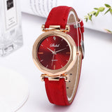 Woman Watch Fashion  Leather Casual   Luxury Analog Quartz Crystal Wristwatch