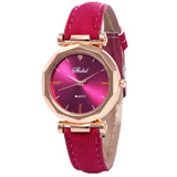Woman Watch Fashion  Leather Casual   Luxury Analog Quartz Crystal Wristwatch