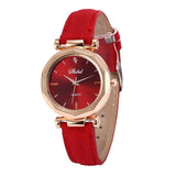Woman Watch Fashion  Leather Casual   Luxury Analog Quartz Crystal Wristwatch