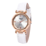 Woman Watch Fashion  Leather Casual   Luxury Analog Quartz Crystal Wristwatch