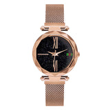 Woman Watch Luxury Purple Vibrato Ladies  Starry Sky Magnetic