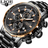 Man Watch Relogio Masculino  New Sport Chronograph  Top Brand Luxury Full Steel Quartz Waterproof