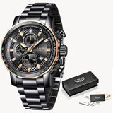Man Watch Relogio Masculino  New Sport Chronograph  Top Brand Luxury Full Steel Quartz Waterproof