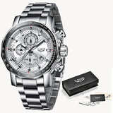 Man Watch Relogio Masculino  New Sport Chronograph  Top Brand Luxury Full Steel Quartz Waterproof