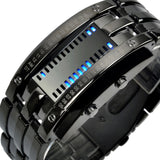 Man Watch Fashion Creative Sport ,Stainless Steel Strap LED Display , 5Bar Waterproof Digital Watch