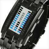 Man Watch Fashion Creative Sport ,Stainless Steel Strap LED Display , 5Bar Waterproof Digital Watch