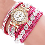 Woman Watch  2019  Quartz   Leather  Rhinestone Bracelet Watches