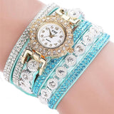 Woman Watch  2019  Quartz   Leather  Rhinestone Bracelet Watches