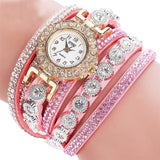Woman Watch  2019  Quartz   Leather  Rhinestone Bracelet Watches