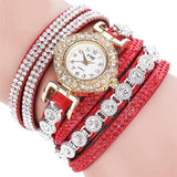 Woman Watch  2019  Quartz   Leather  Rhinestone Bracelet Watches