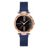 Woman Watch Luxury Rose Gold   Magnet Starry sky Wrist