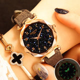 Woman Watch  2019 Best Sell Star Sky Dial Luxury Rose Gold Women's Bracelet Quartz Wrist