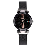 Woman Watch Luxury Rose Gold  Minimalism Starry sky Magnet Buckle Fashion Casual