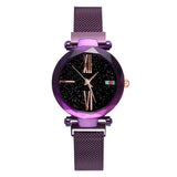 Woman Watch Luxury Rose Gold  Minimalism Starry sky Magnet Buckle Fashion Casual