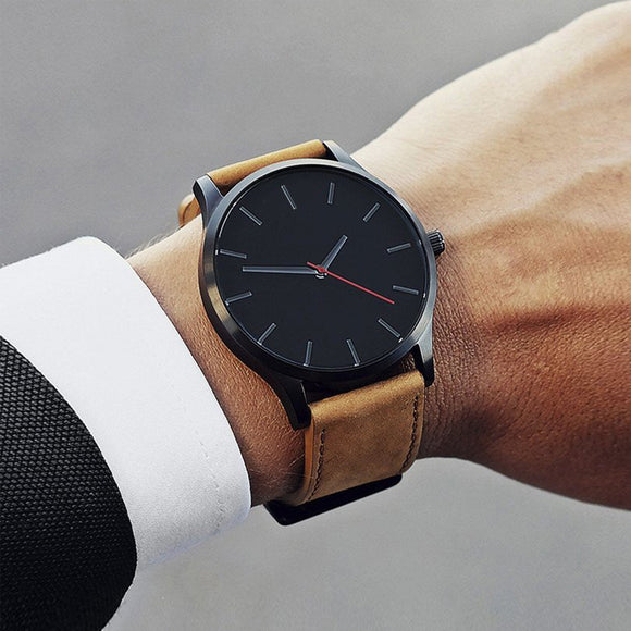 Man Watch 2019 NEW Luxury Brand Sport   Men's Quartz Clock Man Army Military Leather Wrist