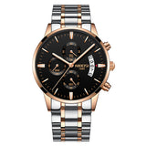Man Watch Gold And Black  Top Brand Luxury Sports  2019