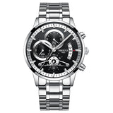 Man Watch Gold And Black  Top Brand Luxury Sports  2019