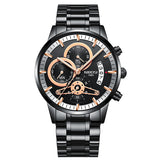 Man Watch Gold And Black  Top Brand Luxury Sports  2019