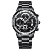 Man Watch Gold And Black  Top Brand Luxury Sports  2019