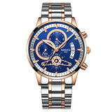 Man Watch Gold And Black  Top Brand Luxury Sports  2019
