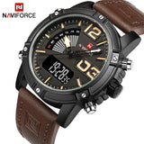 Man Watch 2019 Fashion Sport ,Men Quartz Analog Date, Leather Military, Waterproof,