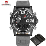 Man Watch 2019 Fashion Sport ,Men Quartz Analog Date, Leather Military, Waterproof,