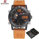 Man Watch 2019 Fashion Sport ,Men Quartz Analog Date, Leather Military, Waterproof,