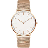 Man Watch Luxury Brand  Stainless Steel Bracelet Quartz Watch Fashion Rose Gold Silver