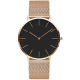 Man Watch Luxury Brand  Stainless Steel Bracelet Quartz Watch Fashion Rose Gold Silver