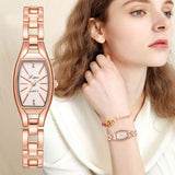 Woman Watch  Rose Gold Casual Quartz   Bracelet Wristwatches New Arrive Creative  Fashion Luxury