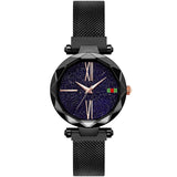 Woman Watch 2019 Hot Sale Starry Sky   Luxury Magnetic Magnet Buckle Quartz Wristwatch