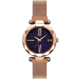 Woman Watch 2019 Hot Sale Starry Sky   Luxury Magnetic Magnet Buckle Quartz Wristwatch