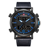 Man Watch 2019  New  Fashion Sport   Men Leather Waterproof Quartz   Date LED Analog