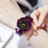 Woman Watch Luxury  Magnetic Starry Sky Female Clock Quartz Wristwatch Fashion Ladies Wrist