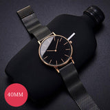 Man Watch Luxury Brand  Stainless Steel Bracelet Quartz Watch Fashion Rose Gold Silver