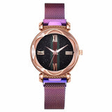 Woman Watch Best Selling Fashion  Rose Gold   Starry Sky Ladies Dress Quartz Flower Surface