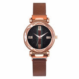 Woman Watch Best Selling Fashion  Rose Gold   Starry Sky Ladies Dress Quartz Flower Surface
