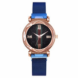 Woman Watch Best Selling Fashion  Rose Gold   Starry Sky Ladies Dress Quartz Flower Surface