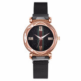 Woman Watch Best Selling Fashion  Rose Gold   Starry Sky Ladies Dress Quartz Flower Surface