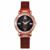 Woman Watch Best Selling Fashion  Rose Gold   Starry Sky Ladies Dress Quartz Flower Surface