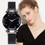 Woman Watch  Luxury Magnet Buckle Starry Bracelet Quartz