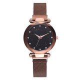 Woman Watch  Luxury Magnet Buckle Starry Bracelet Quartz