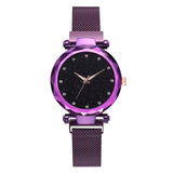 Woman Watch  Luxury Magnet Buckle Starry Bracelet Quartz