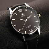Man Watch 2019 Yazole Simple Hook Needle Business Roman Scale Male Soft Leather Quartz Watches