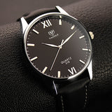 Man Watch 2019 Yazole Simple Hook Needle Business Roman Scale Male Soft Leather Quartz Watches