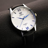 Man Watch 2019 Yazole Simple Hook Needle Business Roman Scale Male Soft Leather Quartz Watches