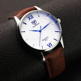 Man Watch 2019 Yazole Simple Hook Needle Business Roman Scale Male Soft Leather Quartz Watches