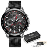 Man Watch 2019 New Blue Casual Mesh Belt Fashion Quartz Gold  Top Brand Luxury , Waterproof