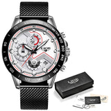 Man Watch 2019 New Blue Casual Mesh Belt Fashion Quartz Gold  Top Brand Luxury , Waterproof